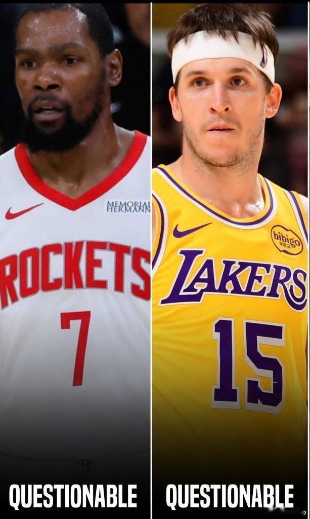 Shams，凯文·杜兰特因左脚踝扭伤，将缺席今天对阵洛杉矶湖人的G3。乌度卡表示