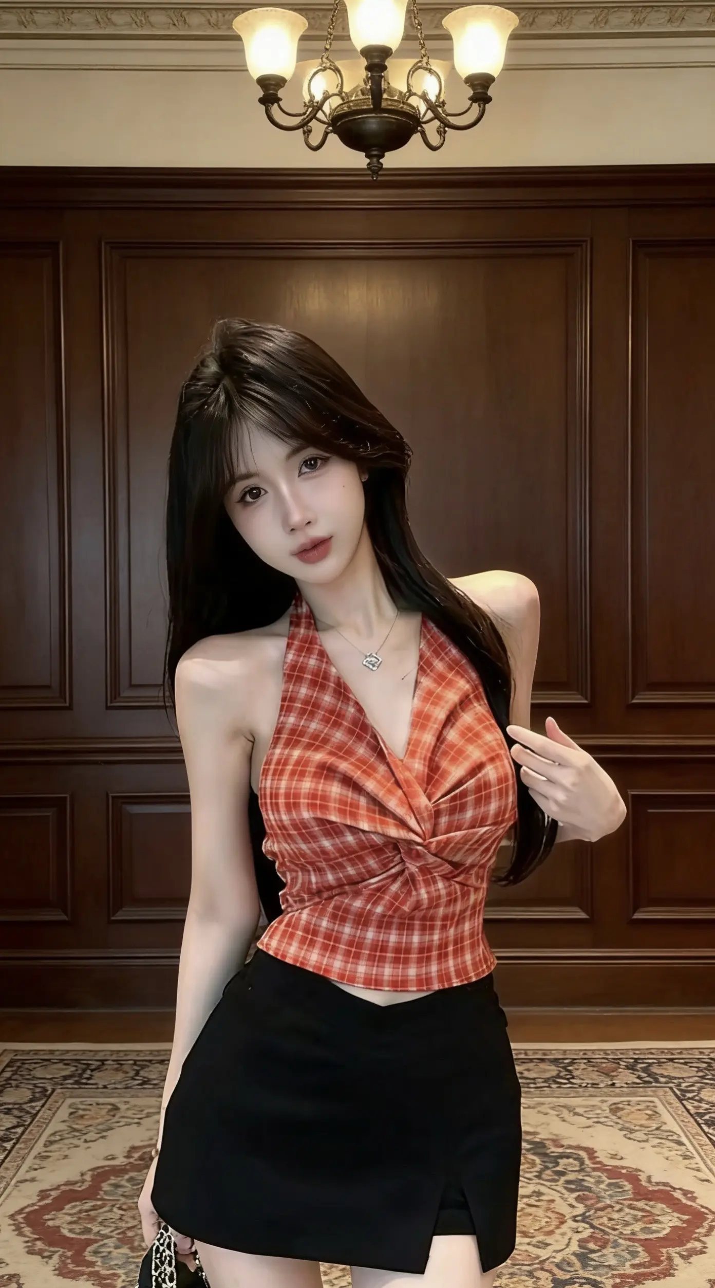 吊带 挂脖吊带 上衣 纯欲风上衣 吊带上衣