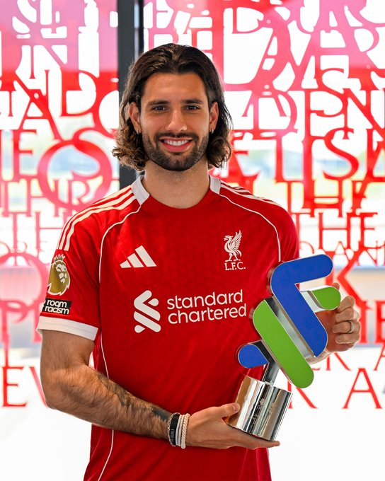 索博本赛季第五次当选渣打最佳，17-18赛季的萨拉赫曾7次获奖 