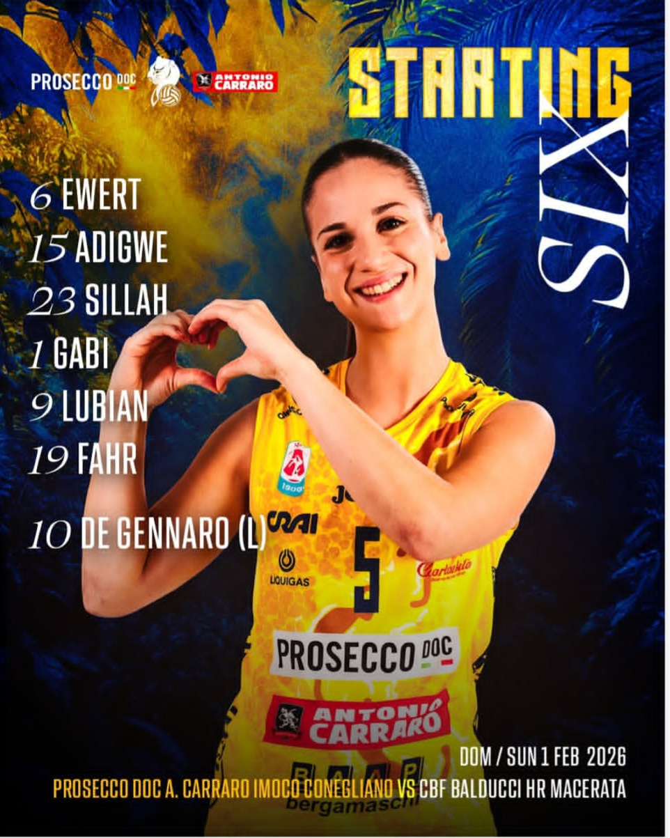 今天加比、德吉纳罗和法尔带着替补打，朱婷轮休。朱婷