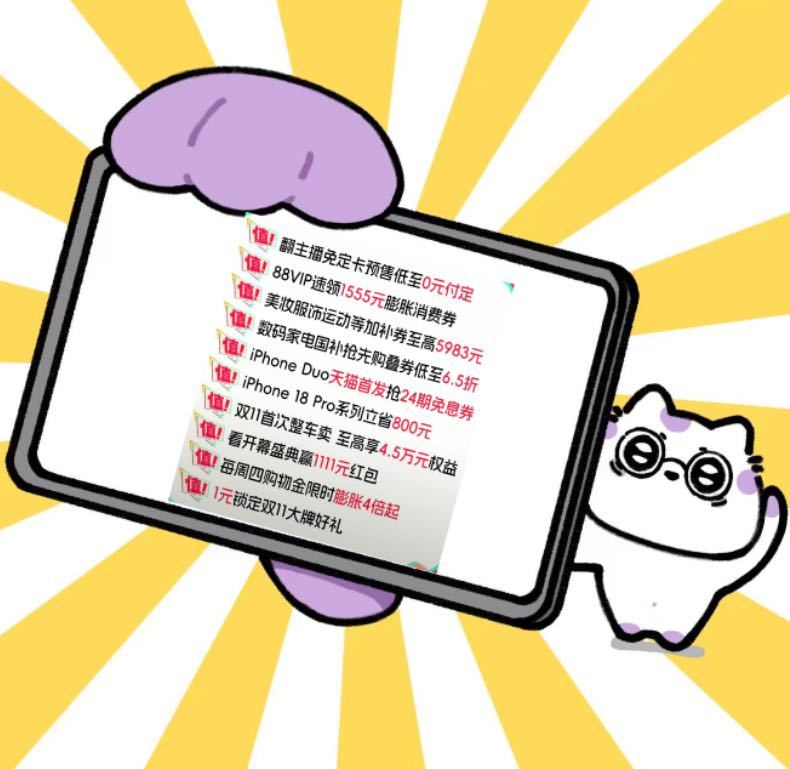 今年双十一预售不用付定金我敢大胆的说！今年双十一出的免定卡是真正的好东西，这才是