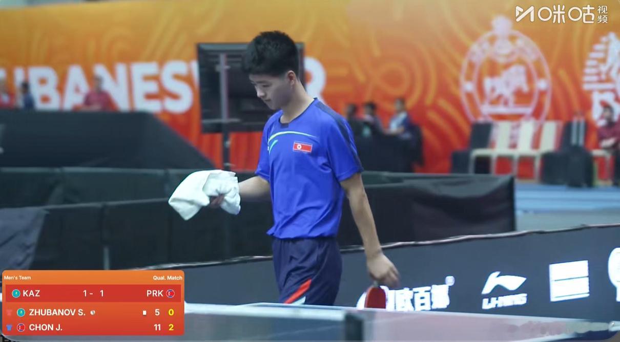 2025亚锦赛团体赛资格赛晋级轮哈萨克斯坦1-2朝鲜朱巴诺夫0-3全正范（7-1