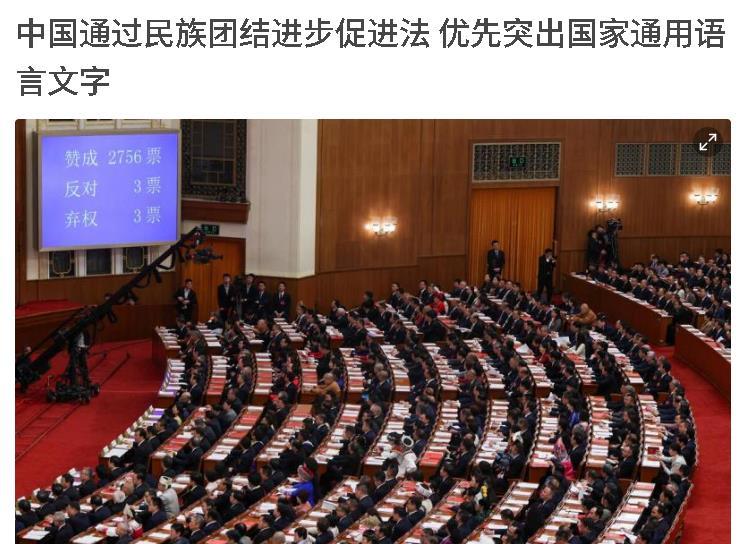 最近，《民族团结进步促进法》通过了。它鼓励各民族做邻居、做同学、一起玩耍。
最受
