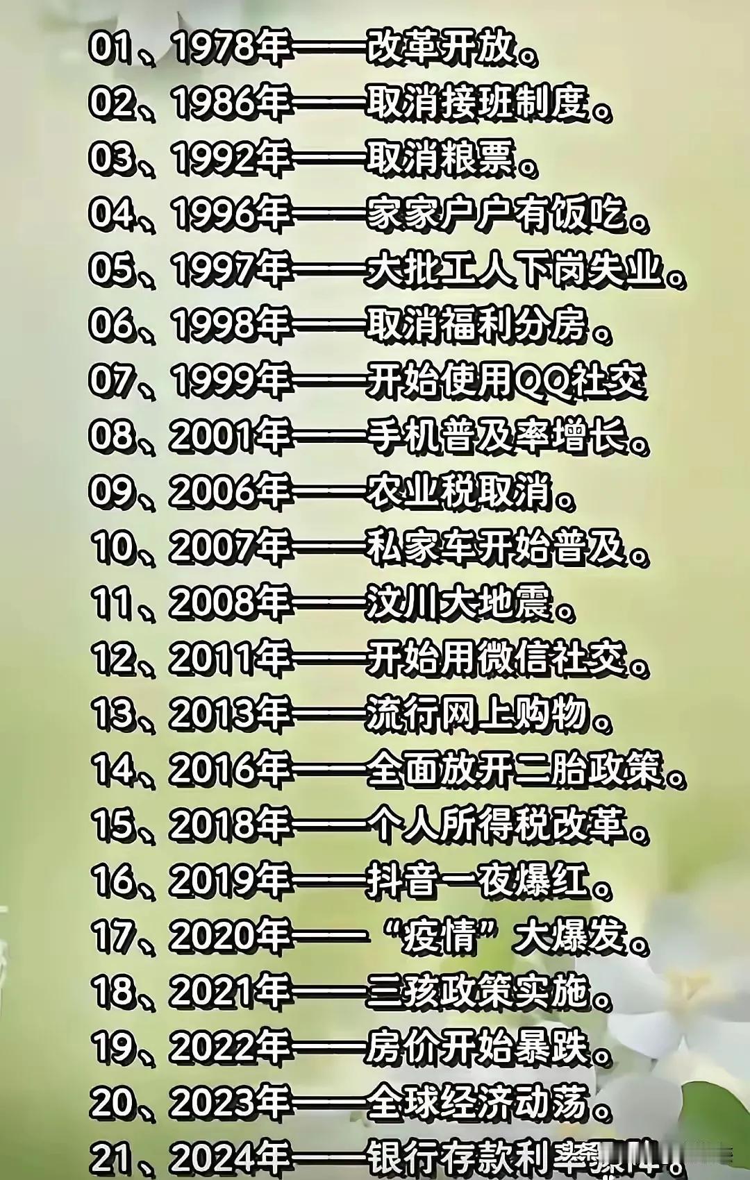 五十年来，这世界变化太快了，比如社交软件，二十年前大家还玩qq呢，彼此联系，聊天