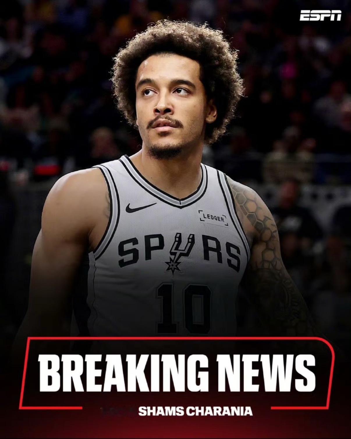 Shams：马刺与杰里米·索汉达成买断协议，作为2022年9号秀，索汉曾入选了最