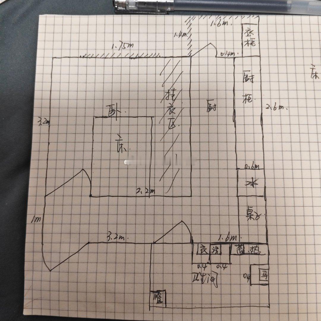 我最近在设计我的出租屋感觉这个屋子很多空间都浪费掉了。 