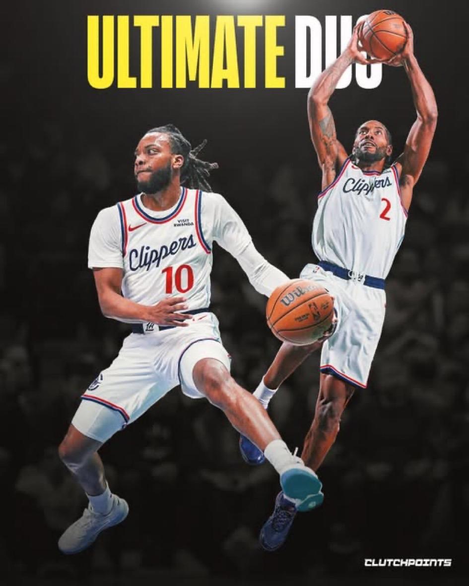 这球很丝滑！加兰单打，背运，连续变向，抬手三分命中！
快船半场领先雄鹿24分，小