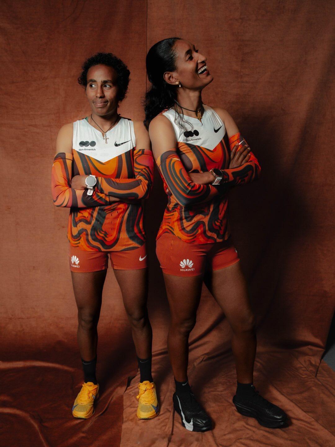 2026伦敦马拉松几个男女精英的跑鞋选择。作图颜色稍微有点儿错误，耐克今天都是黑