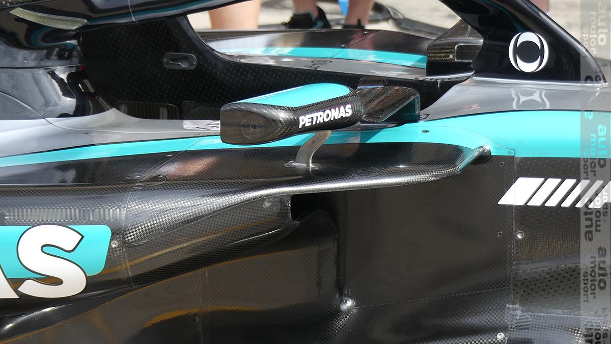 梅赛德斯W15赛车新侧箱进气口#2024f1美国大奖赛# ​​​