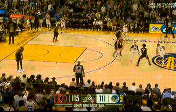 库里三分命中，勇士追到差1分火箭vs勇士