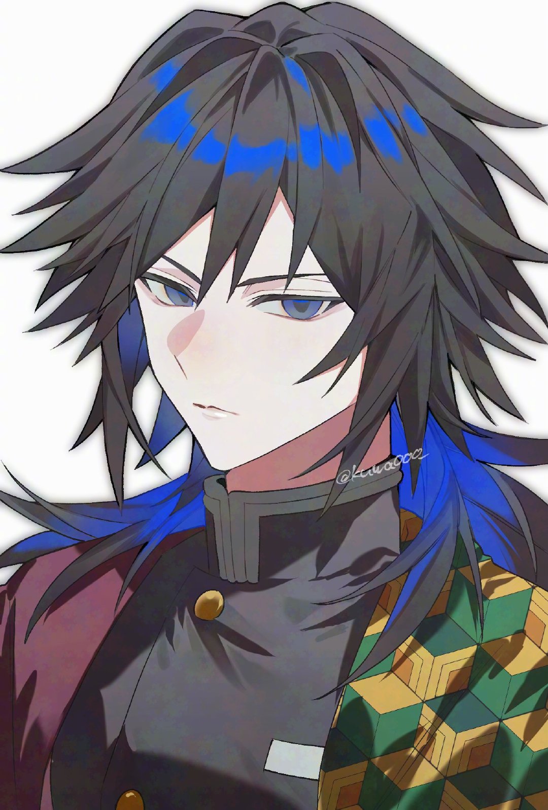 鬼灭之刃 落ち着け 老师画的富冈义勇真是帅我一脸