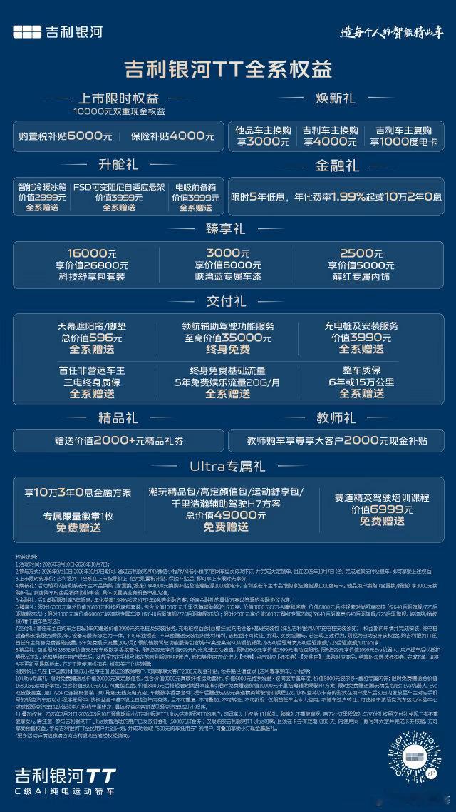 吉利银河TT全球上市吉利银河TT 上市限时先享价12.99万元起！美好启程 此刻