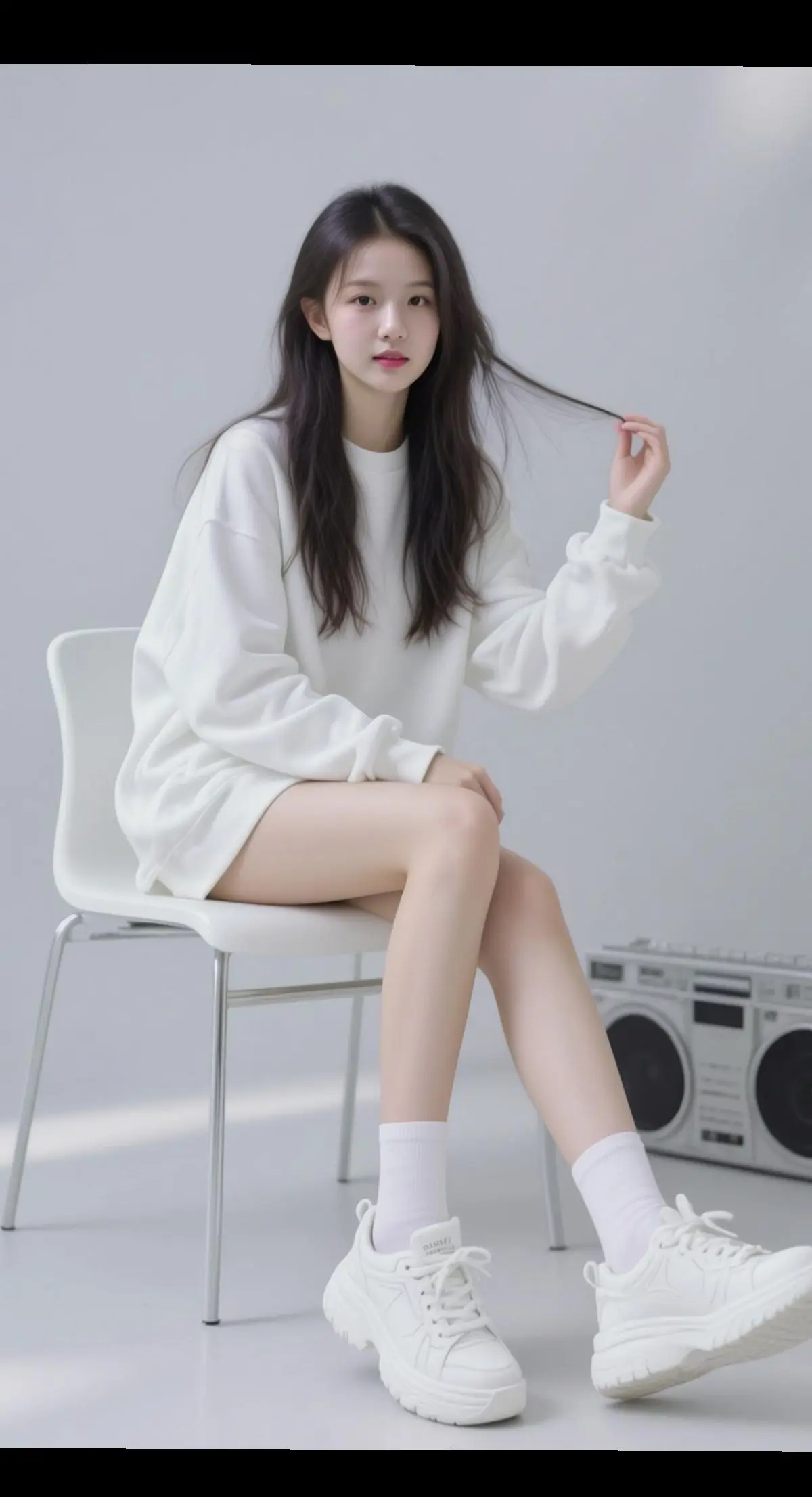 AI白衣少女心事