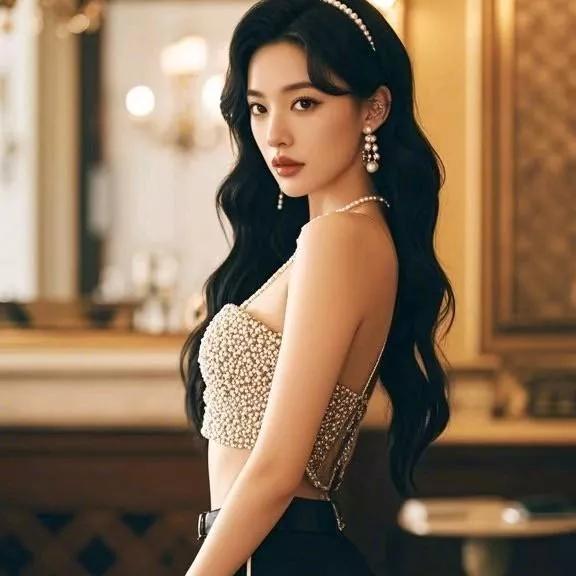 华丽珠宝，优雅黑裙，尽显名媛风范气质黑裙 轻奢时尚黑裙 贵气黑裙女神 气质黑高级