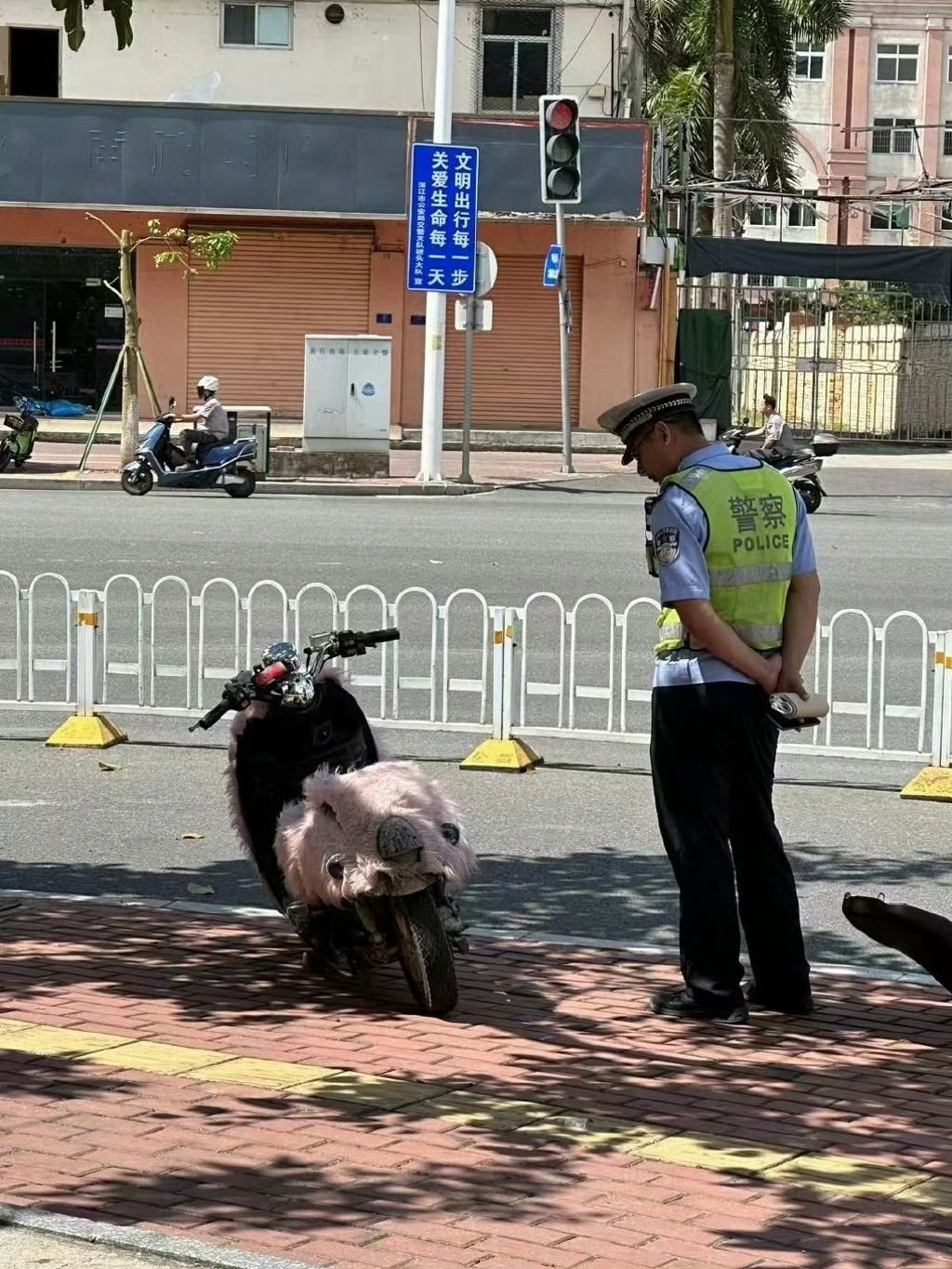 交警：这辆电瓶车是叫淑惠吗 ​​​