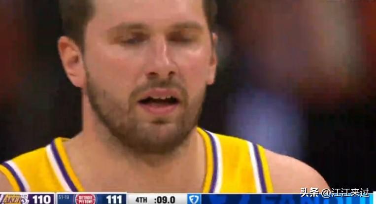 湖人110比113不敌活塞！东契奇关键中投不中，空砍32分7板6助攻！活塞队詹金