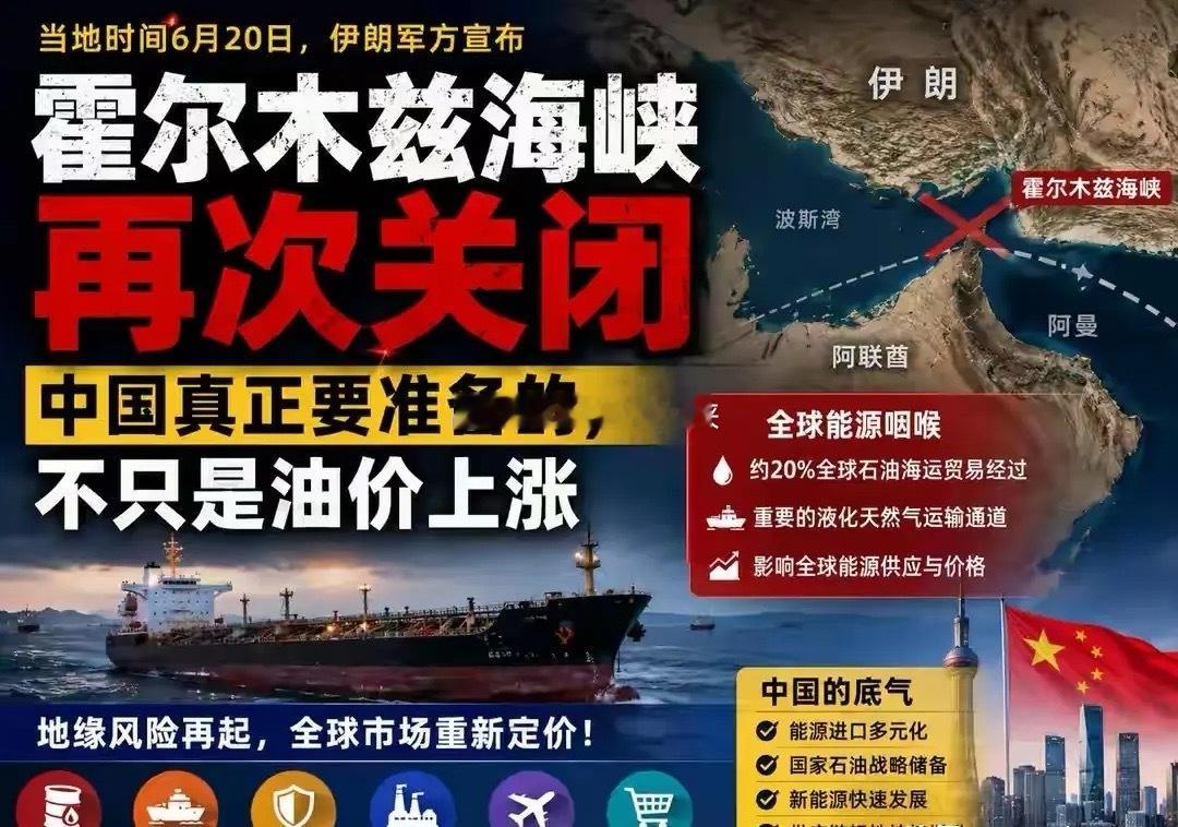 6月20日，伊朗武装部队宣布霍尔木兹海峡对所有船只关闭，这是继6月11日全面关闭