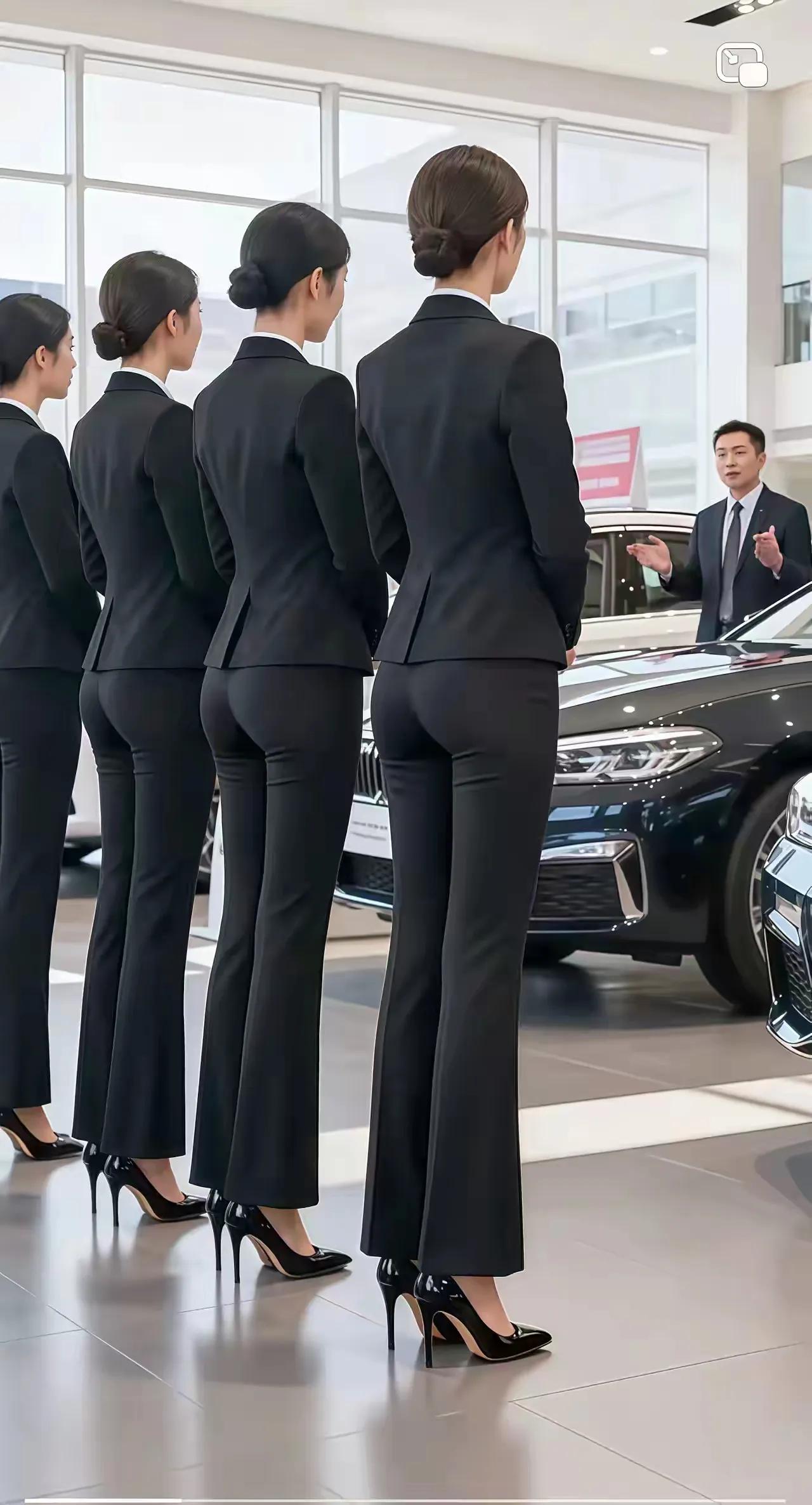 优雅车模，齐聚高端车展。
黑色工装，尽显专业风采！
炫酷车模 美女车展展示 高端