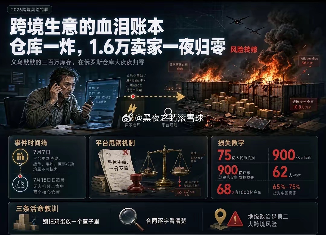 7月18日凌晨三点，浙江义乌的陈默被电话吵醒。电话那头声音都在抖：莫斯科的仓炸了