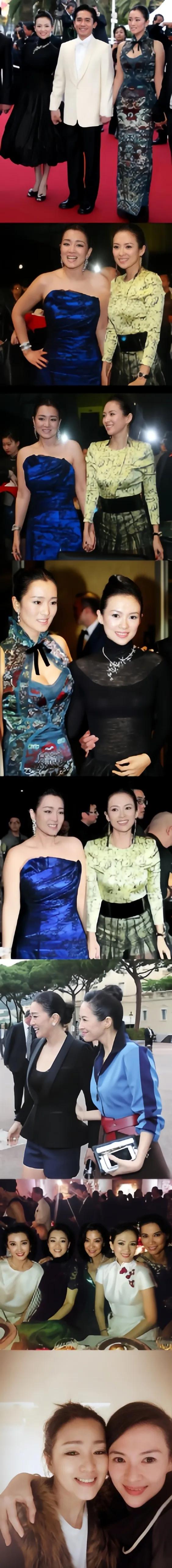章子怡站在巩俐身边就是小妹妹!


俩人都是谋女郎难免会被观众拿来比较，她俩其实