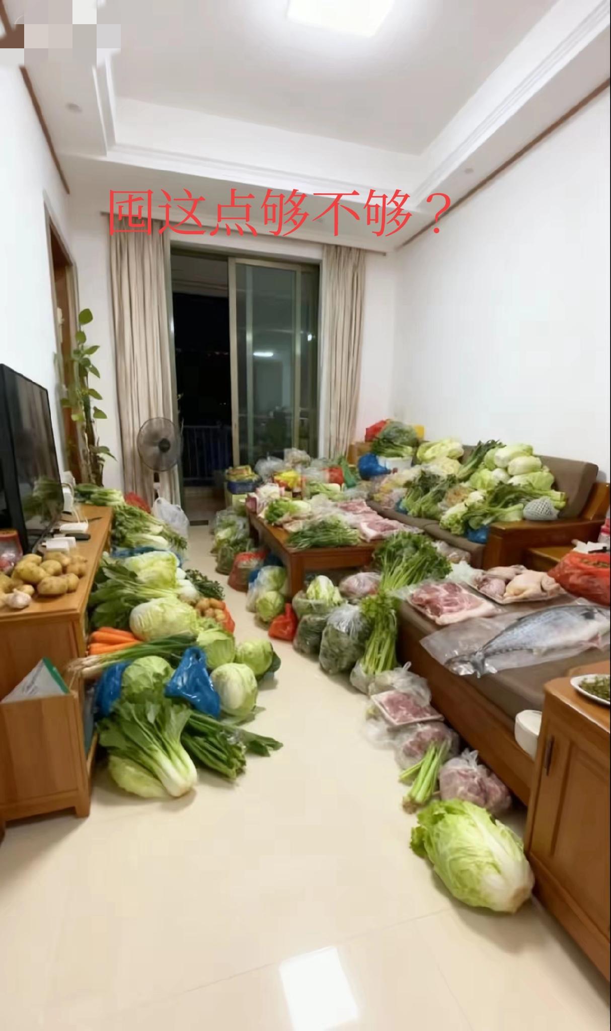 网友: 
这些够不够？还要囤点啥？[what]