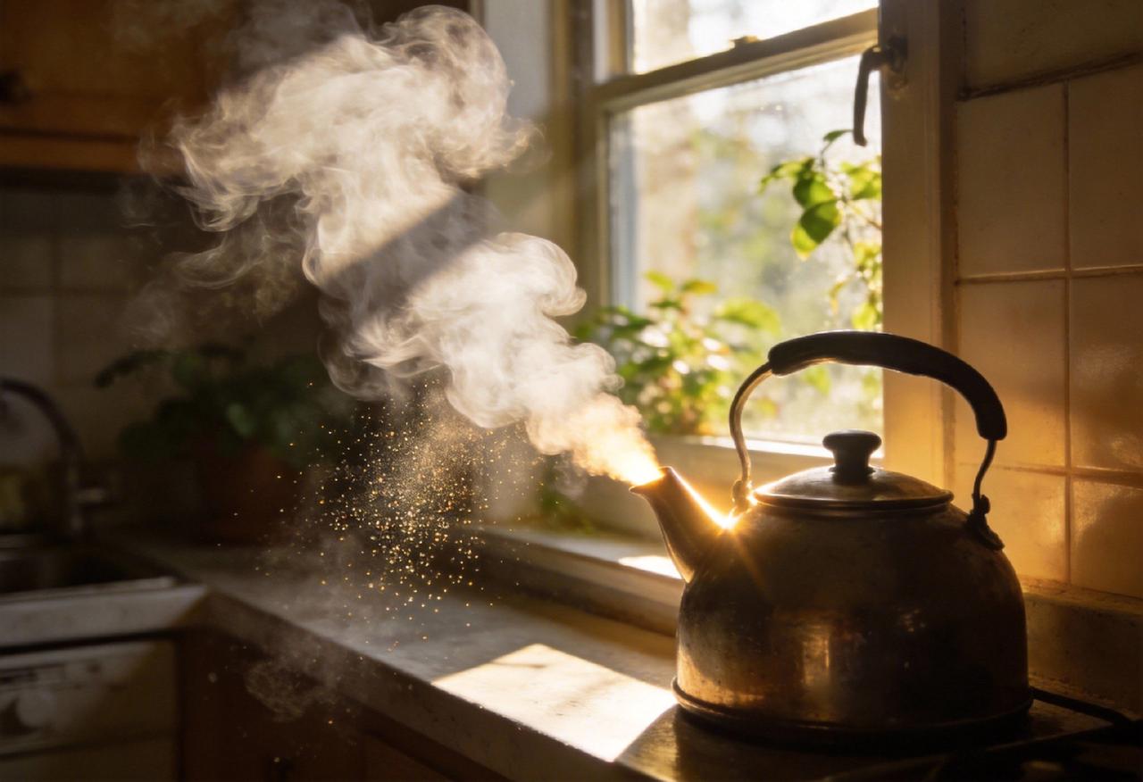 今早烧水泡茶时，窗外的阳光正好斜斜地打在壶嘴上……

我新发布的内容被官方推荐啦