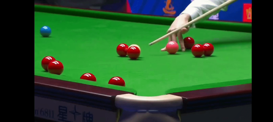 特鲁姆普太小气，局间对塔猜亚那颗红球提出连击犯规的质疑，裁判坚持了自己的判断，引