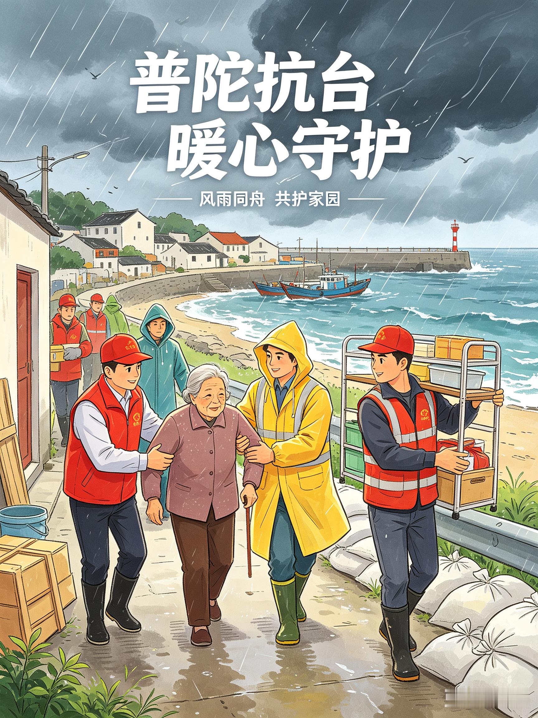 舟山爱心企业为村民送置物架共御台风台风将至，暖意先行。小小置物架，兜住海岛群众的