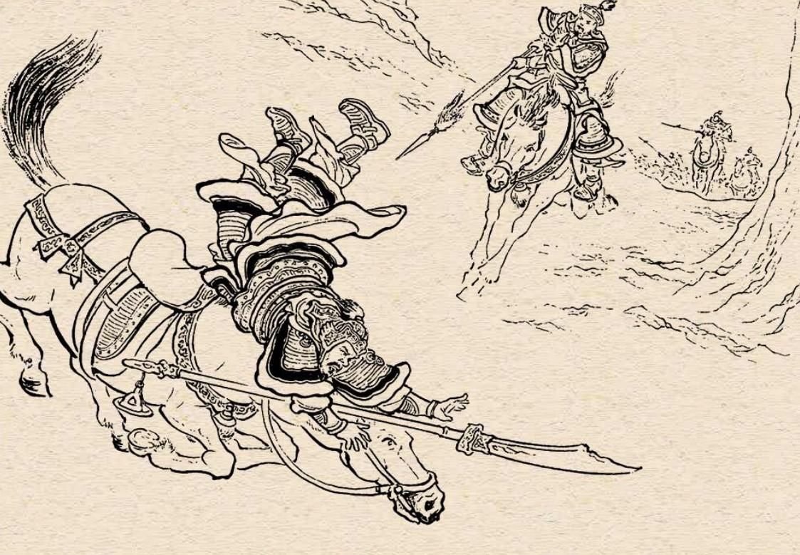 这位猛将刚刚与敌方一个将领交过手，不是实力打不过，而是打着打着被敌方援军夹击了，
