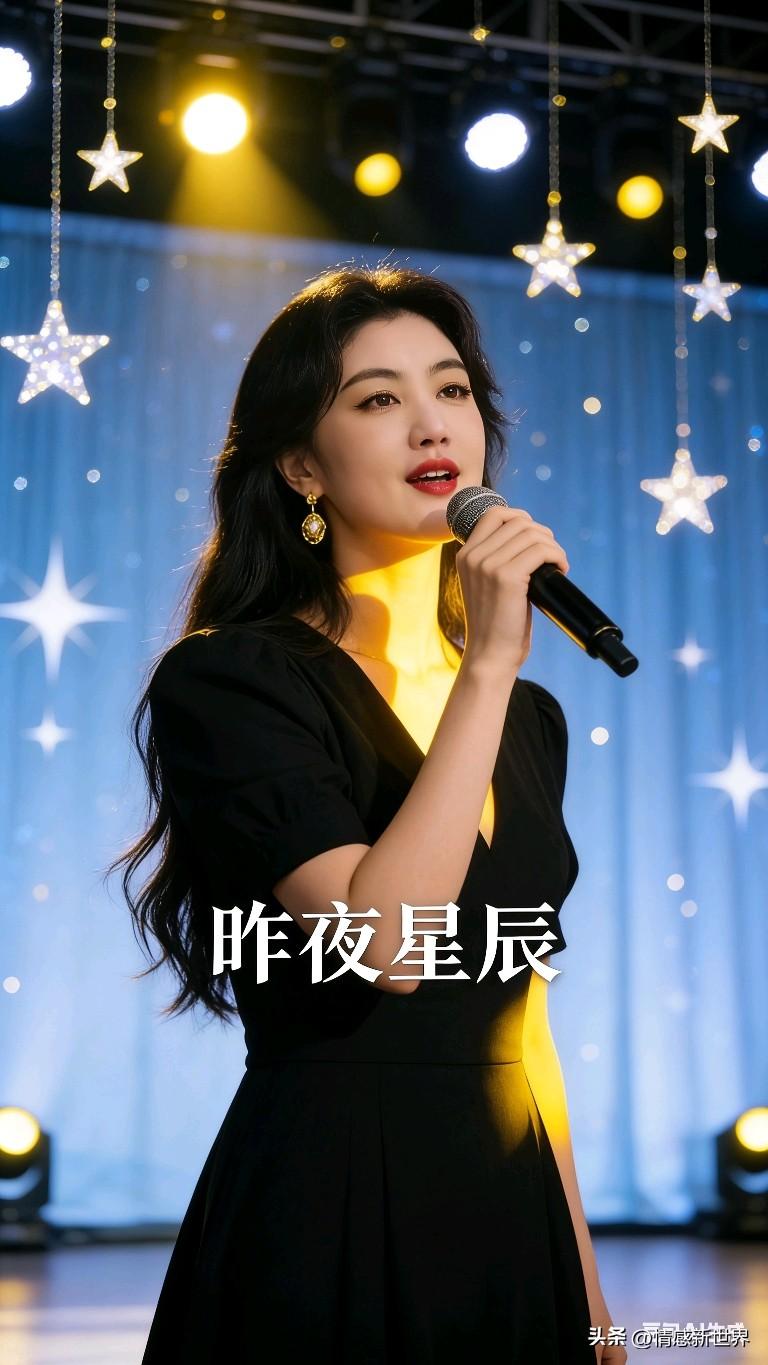 星光璀璨之夜，她用歌声点亮梦想！🌟✨今夜的星光美 今夜星光照我心