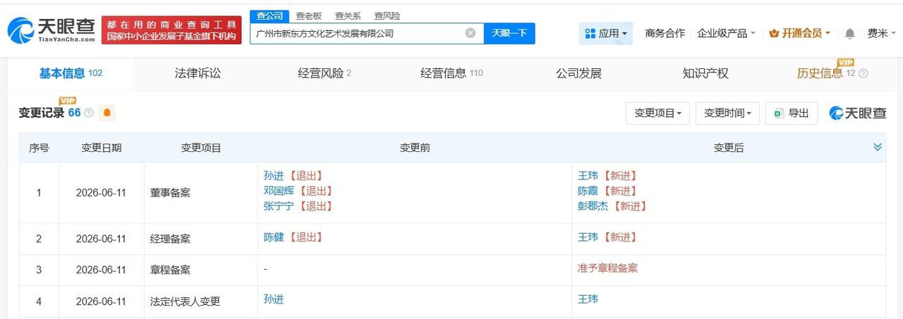 东方甄选CEO接连退出新东方旗下公司

东方甄选CEO退出广州新东方文化艺术公司