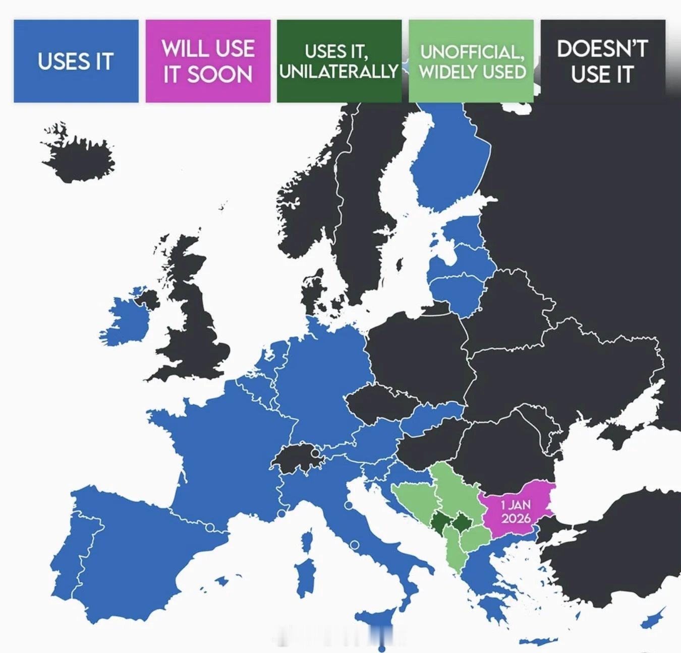 欧元区，以及各国使用欧元前的货币。欧元 货币 欧洲