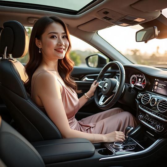 刚开车时的我vs一年后刚开车时的我紧张到双手紧握方向盘、坐姿笔直、不敢开快、变道