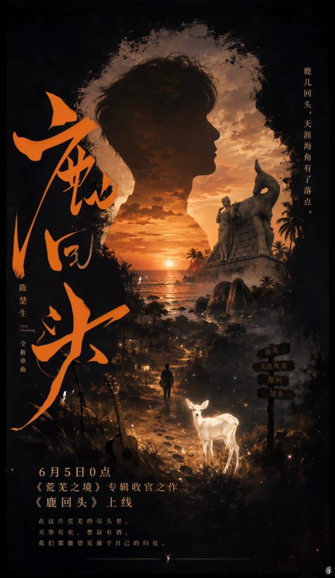 🌊🦌🌲🌍🍃🕊️只有鹿回头的时候，我的鸽子树才会飞。——简媜《鹿回头》
