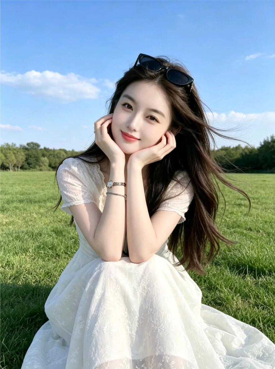 阳光下的甜美少女