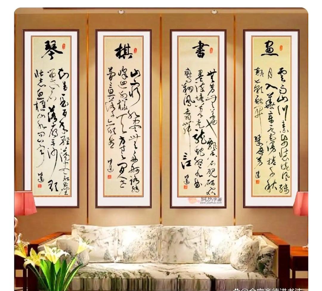 下联：琴棋书画乐闲情

赏析：此联以雅趣相和，“烟雨楼台”绘朦胧之景，“琴棋书画
