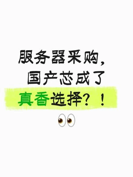 服务器采购，国产芯成了真香选择？！
