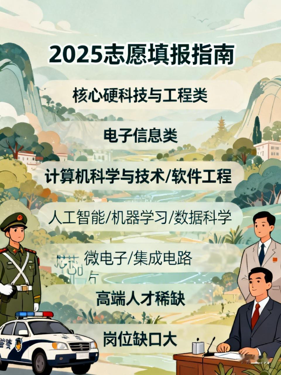 今年志愿报什么专业好 选专业可是人生大事，2025年报志愿得结合时代背景。核心硬
