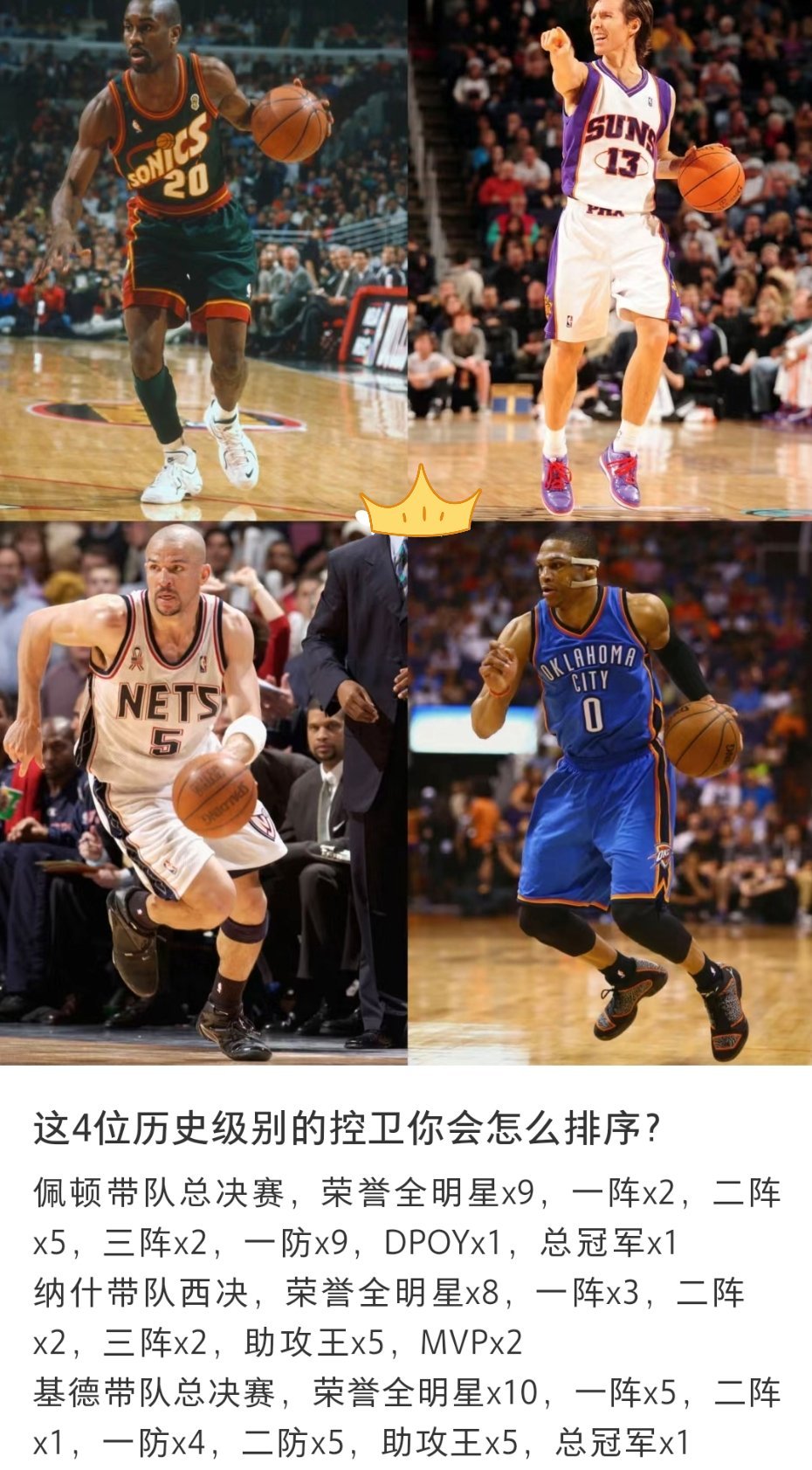 这4位历史级别的控卫你会怎么排序？[疑问][疑问][疑问]#nba开心大集##N