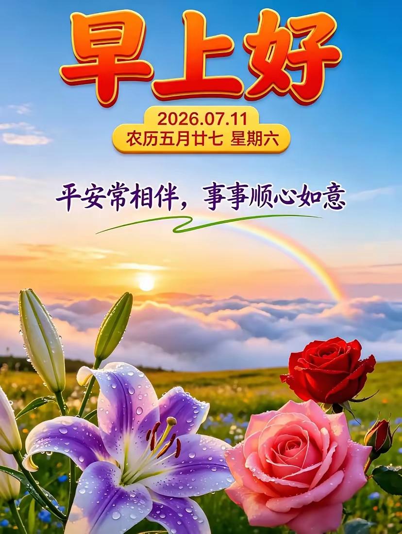 7.11日🌹🍎早上好！😄🌹
烈日炎炎的夏天，愿我们：平安相伴、快乐每秒、