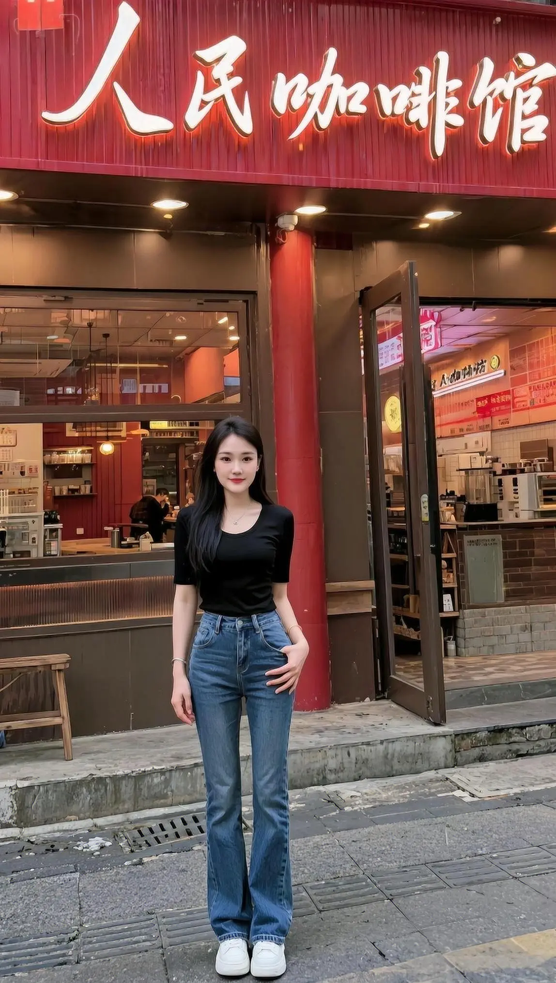 牛仔裤穿搭 紧身牛仔裤 牛仔裤女神 穿搭显瘦穿搭