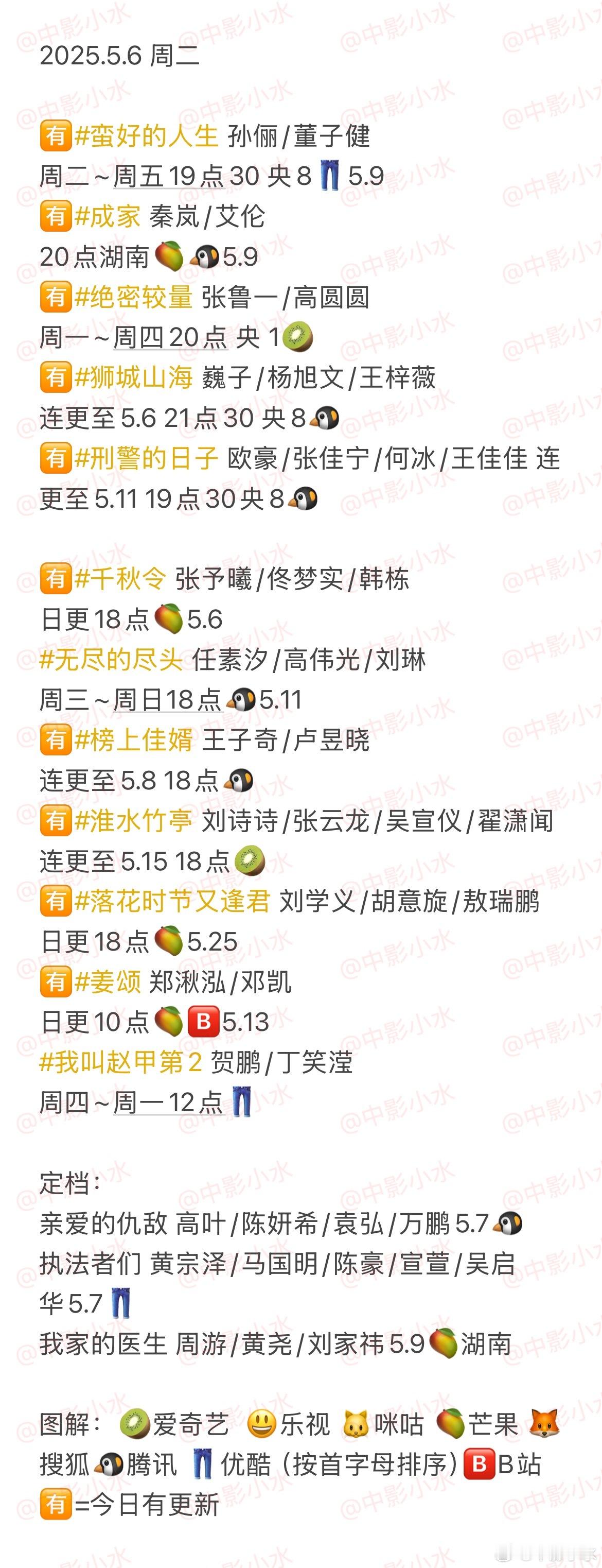 拯救剧荒[超话] 今晚看点啥？？图1 追剧日历 图2 已完结剧集 🈶蛮好的人生