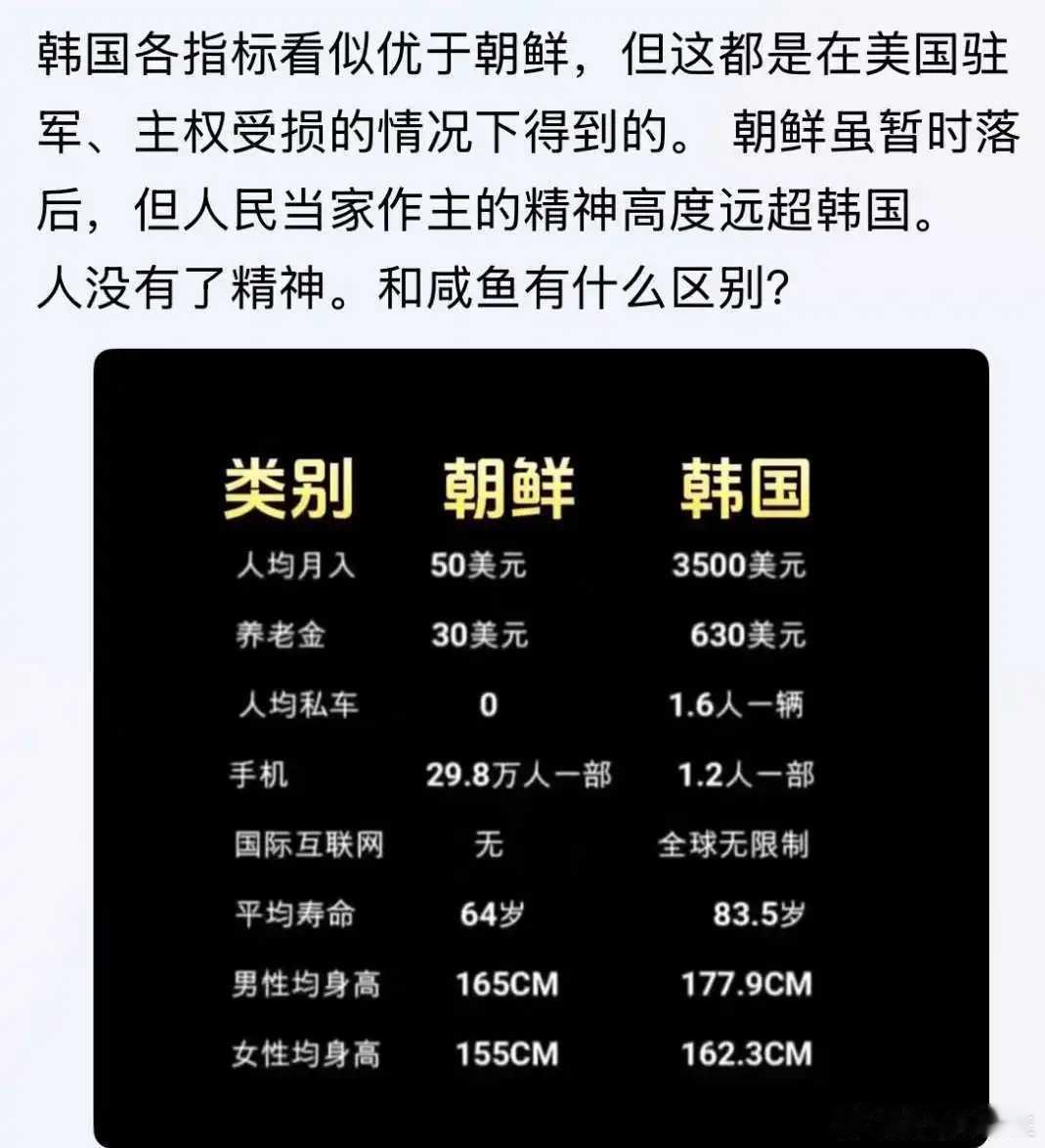 明白了，韩国人是没有精神的咸鱼 