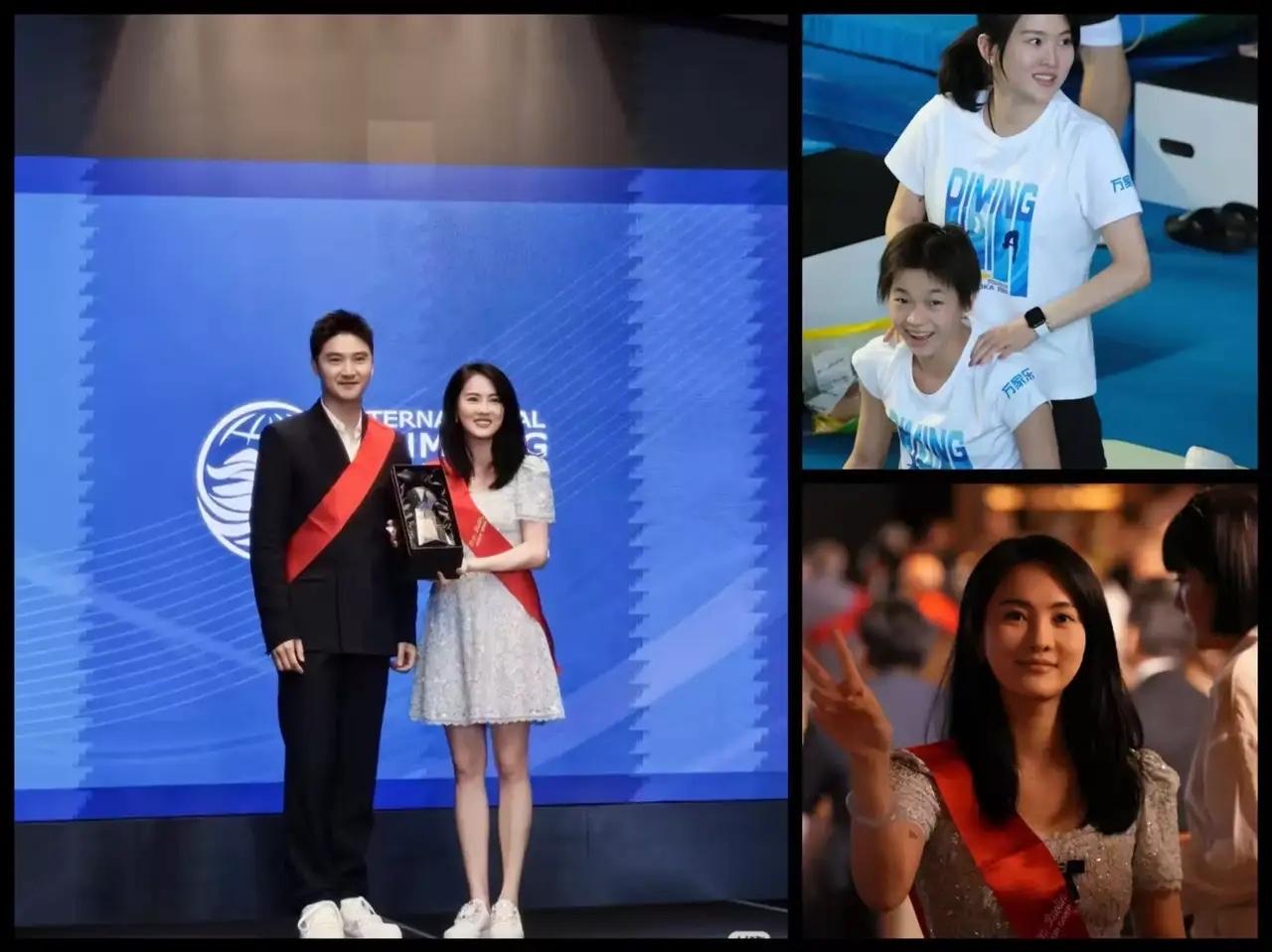 全红婵今晚估计开心的不得了，
不是因为她最近训练良好，
而是因为她的教练陈若琳就