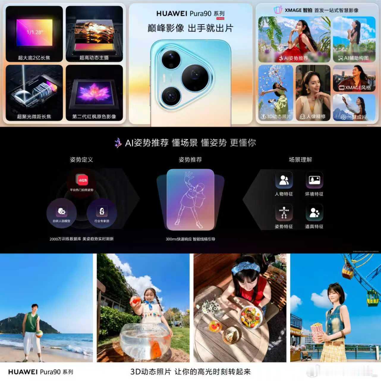 余承东称手机摄影进入智拍时代人在现场！很激动AI+汽车=智驾，AI+影像=智拍！