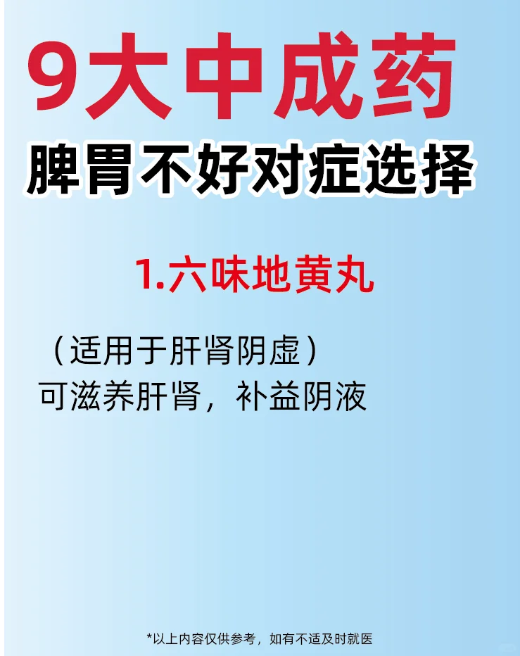 脾虚不可怕，脾胃9大中成药，对症选择