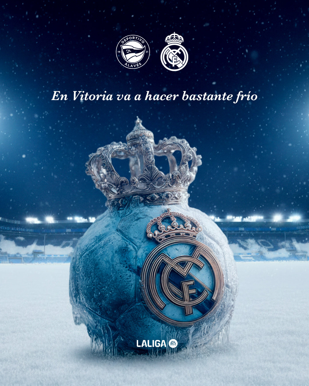 阿拉维斯的比赛海报，瑟瑟发抖？！🥶西甲联赛阿拉维斯vs皇马halamadrid