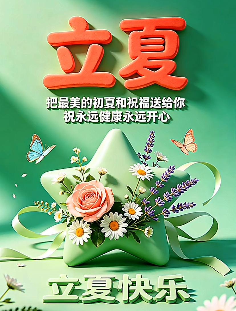 🌺☘️2026./5.5.周二立夏安康🌺
 
🌿🌻春意阑珊处，立夏款款来