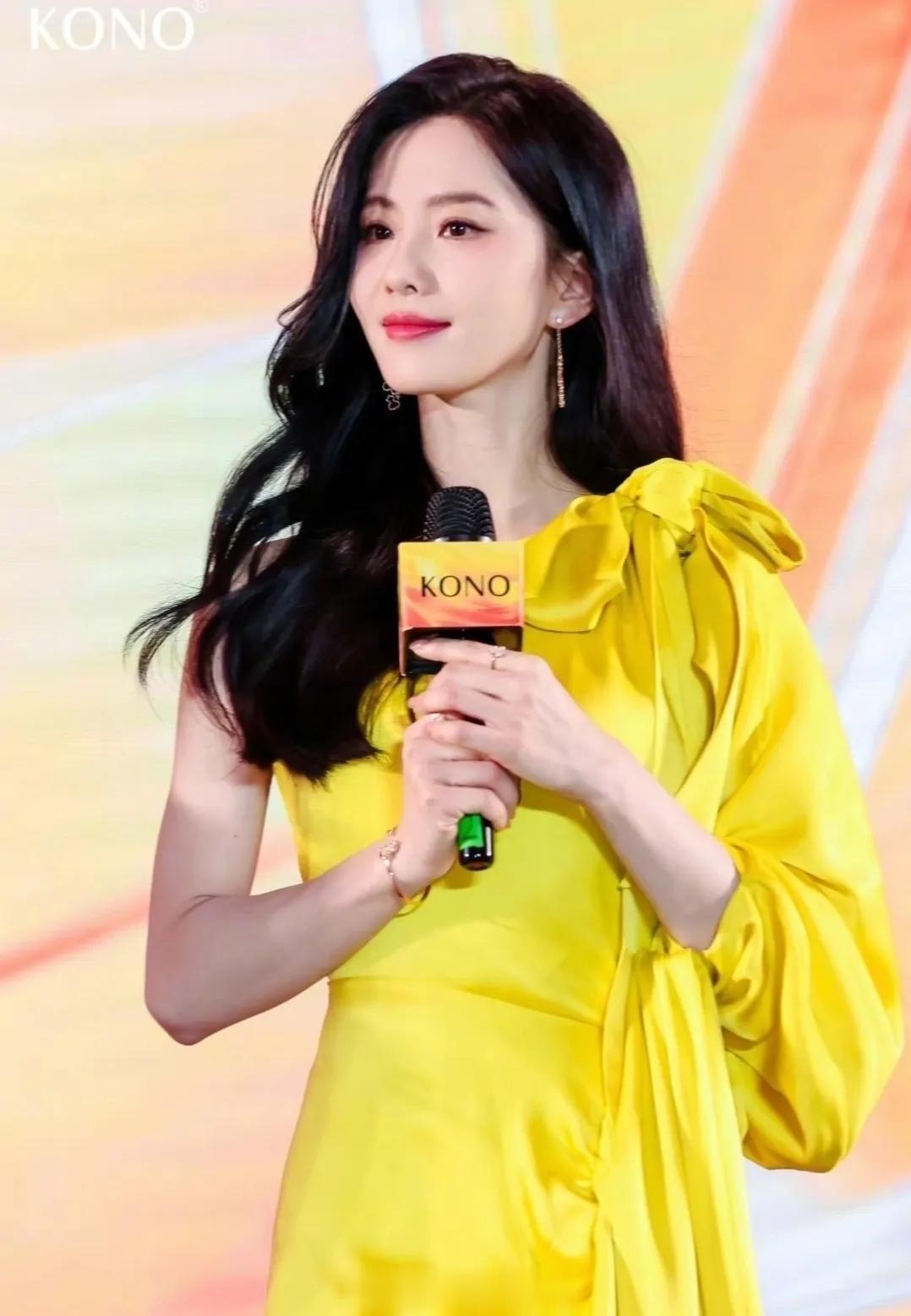 #2023年度创作挑战#刘诗诗真是越来越美了！

话说这次的黄裙子真没多好看，但