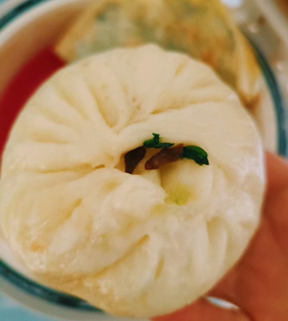 喜欢吃包子，尤其是麻辣豆腐馅的，减肥不敢多吃。 